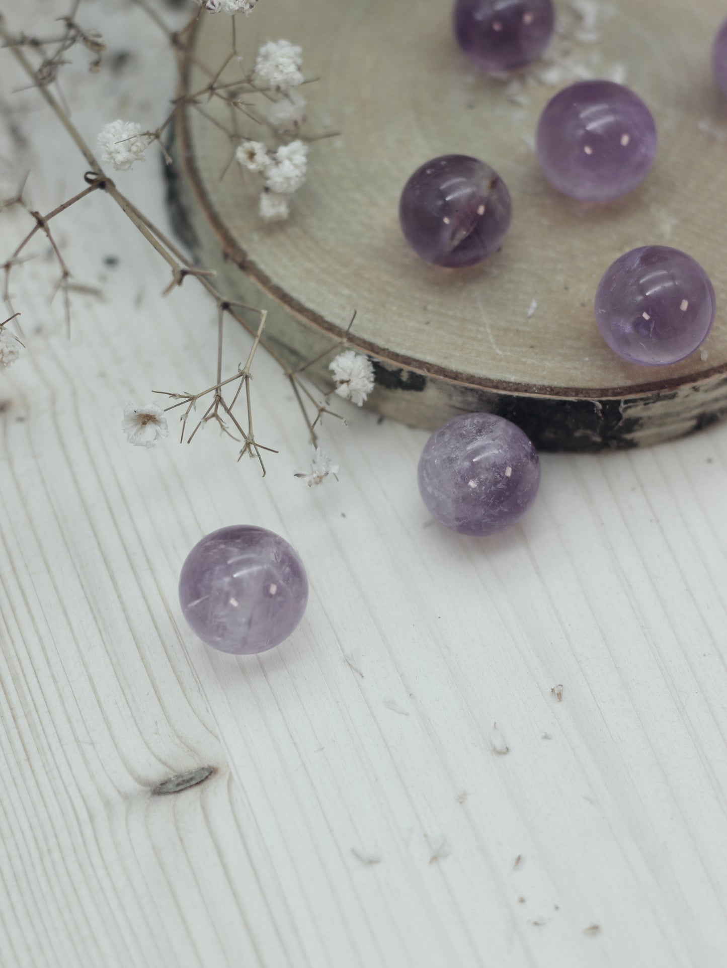Amethyst Kugeln hell