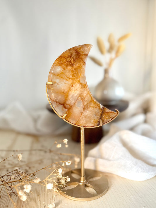 Golden Healer Mond mit Standfuß
