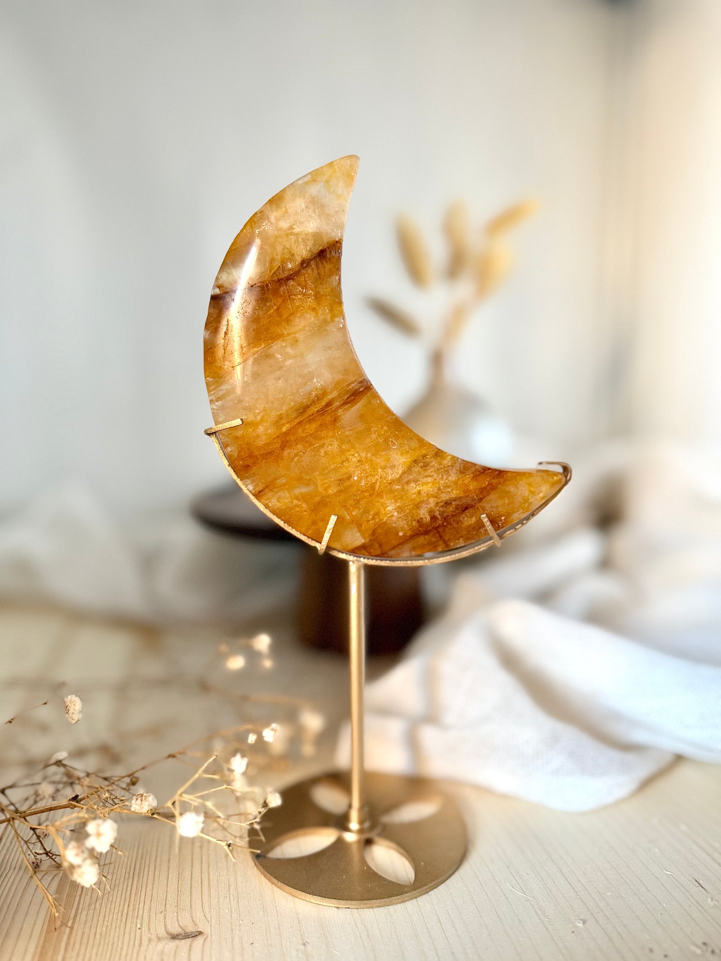 Golden Healer Mond mit Standfuß