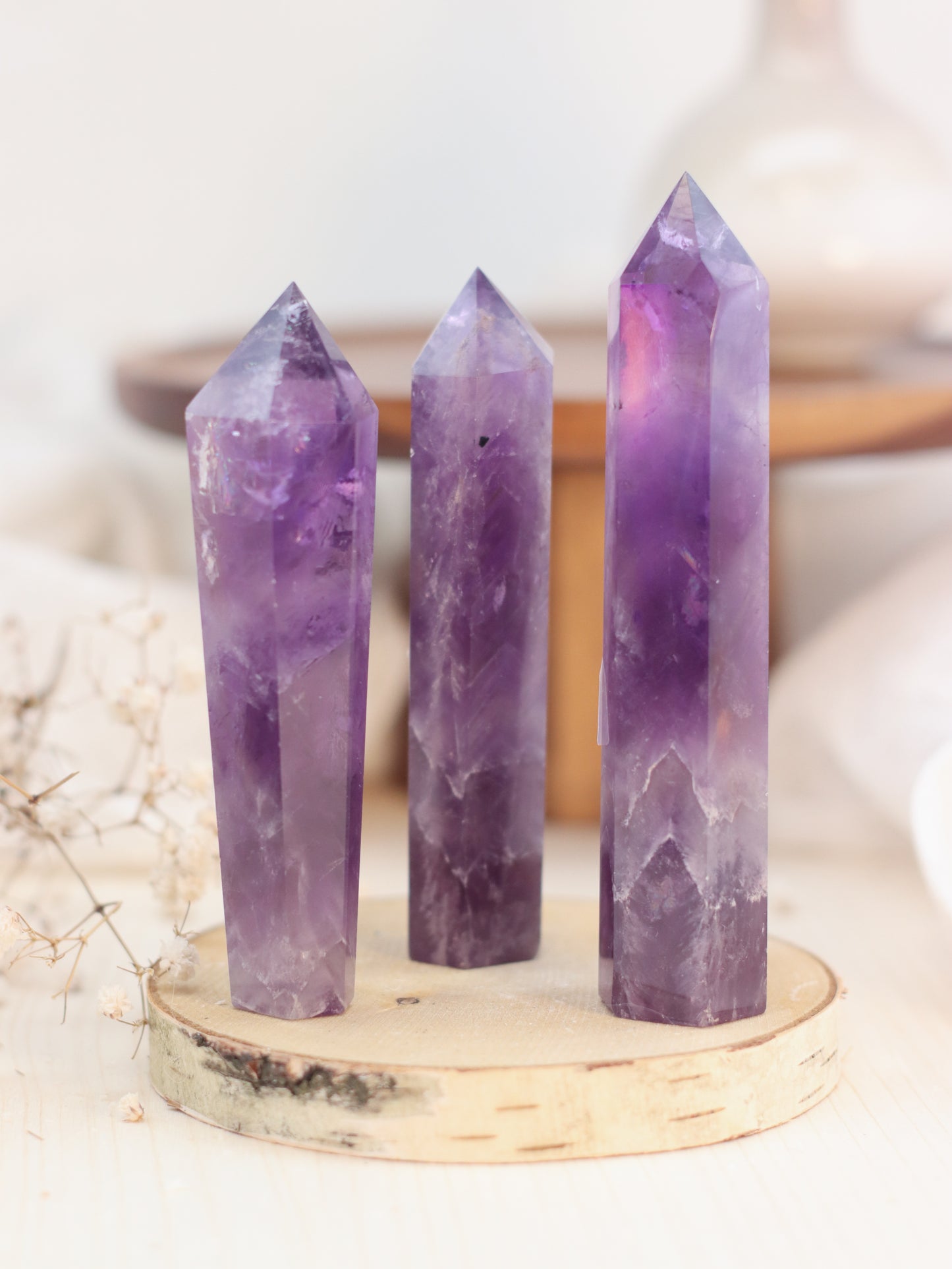 Amethyst Spitzen Türme