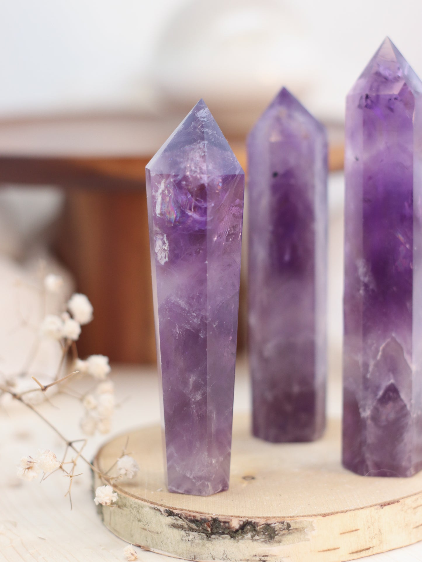 Amethyst Spitzen Türme