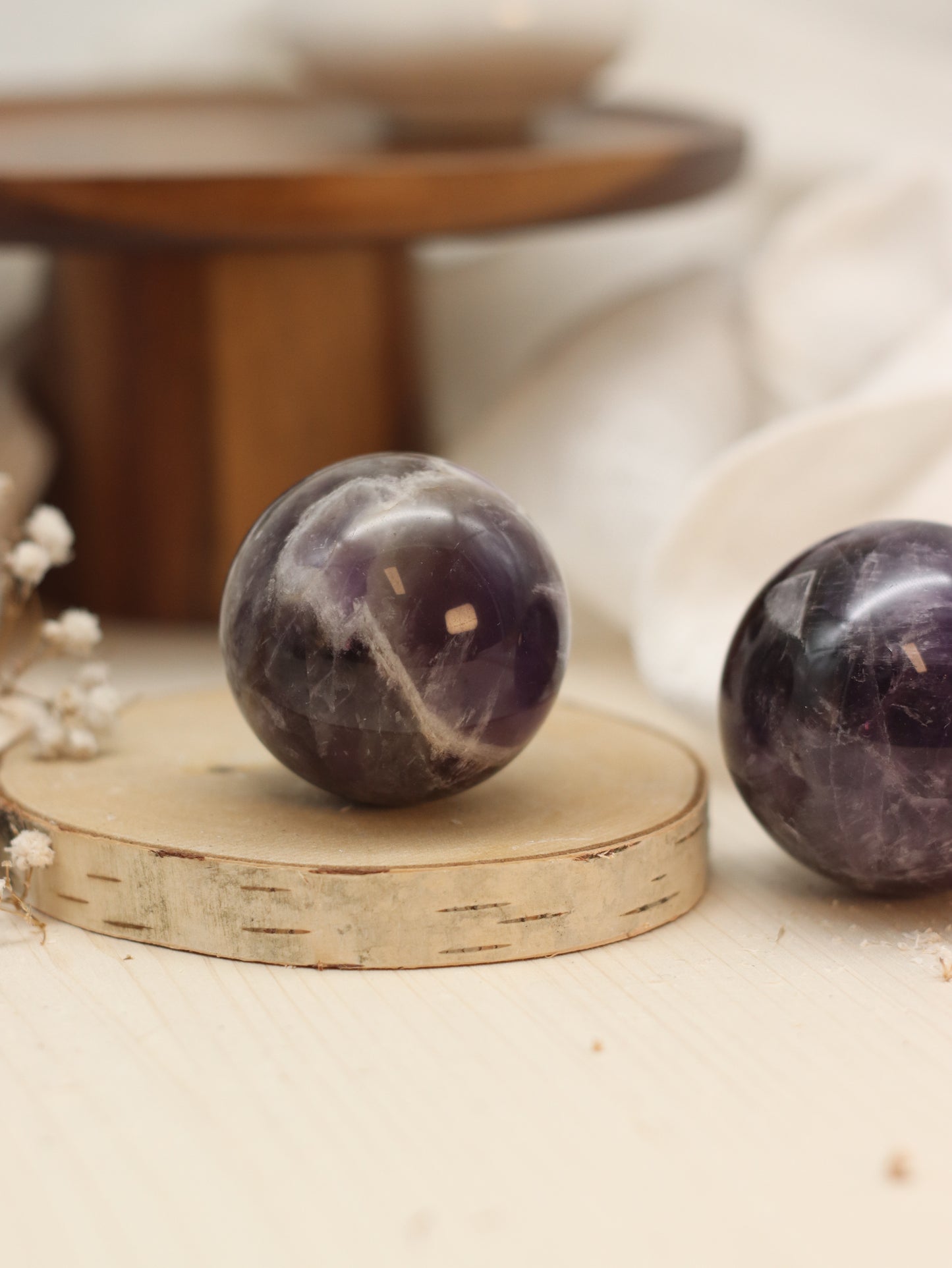Chevron Amethyst Kugeln