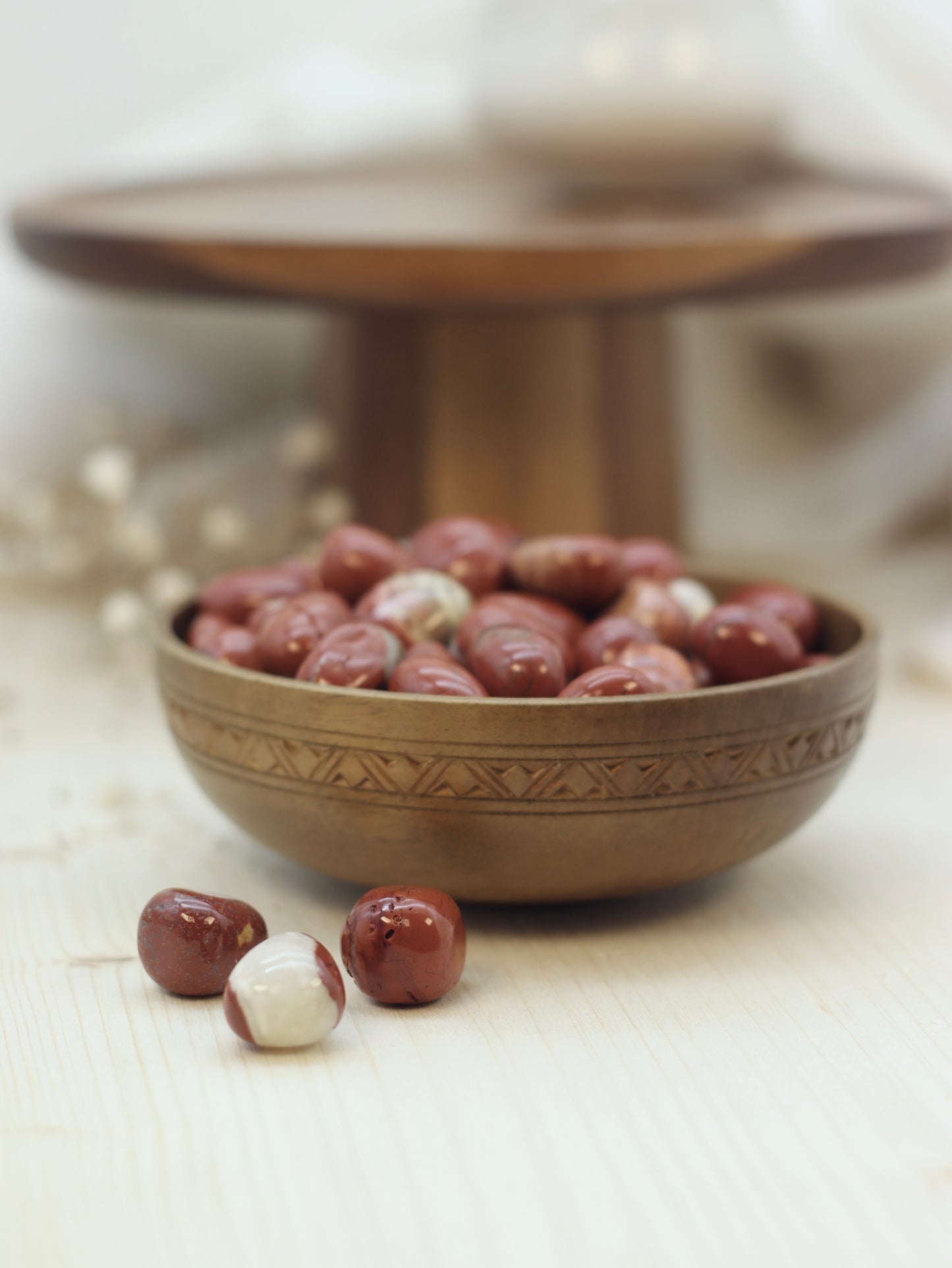 Roter Jaspis Trommelstein