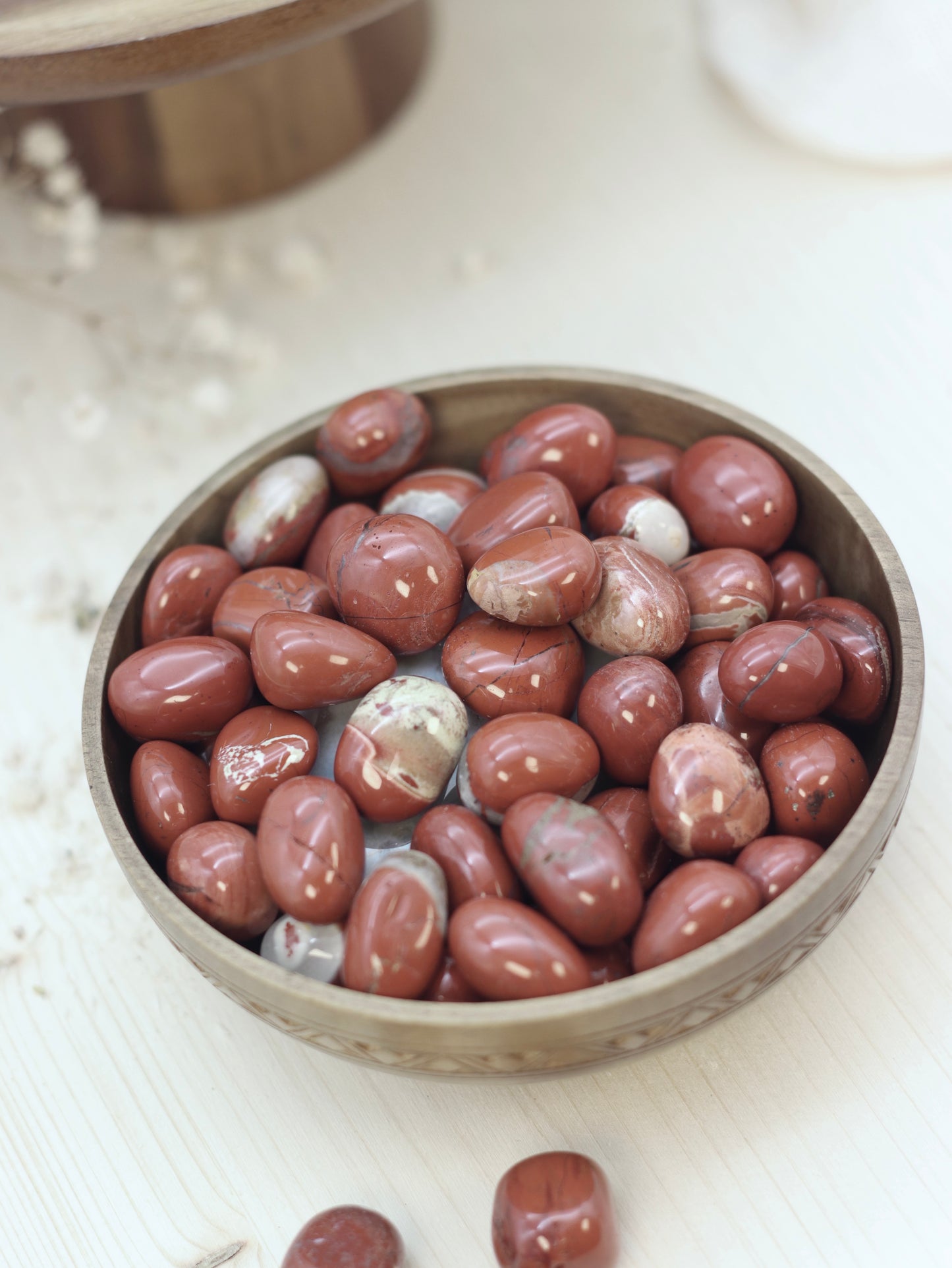 Roter Jaspis Trommelstein