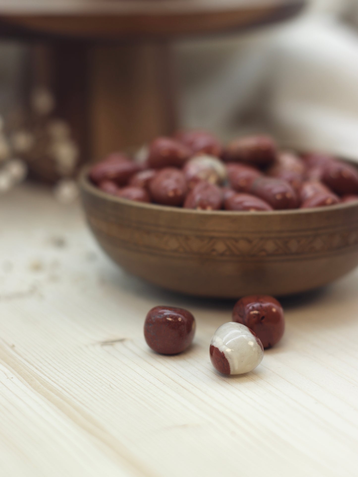 Roter Jaspis Trommelstein