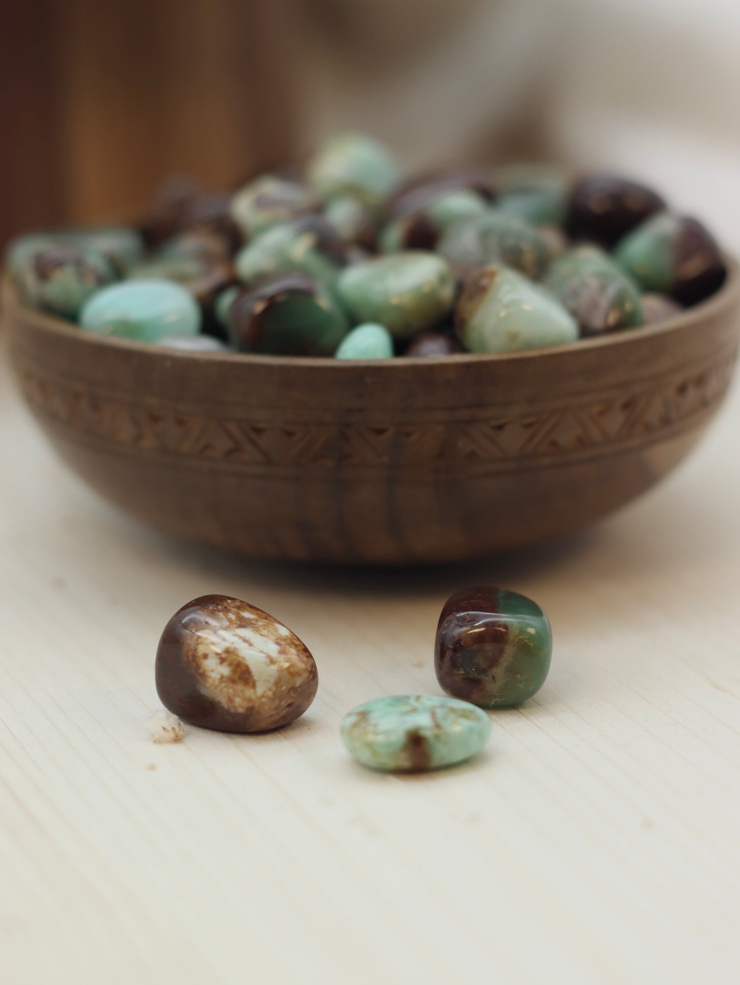 Chrysopras Trommelsteine