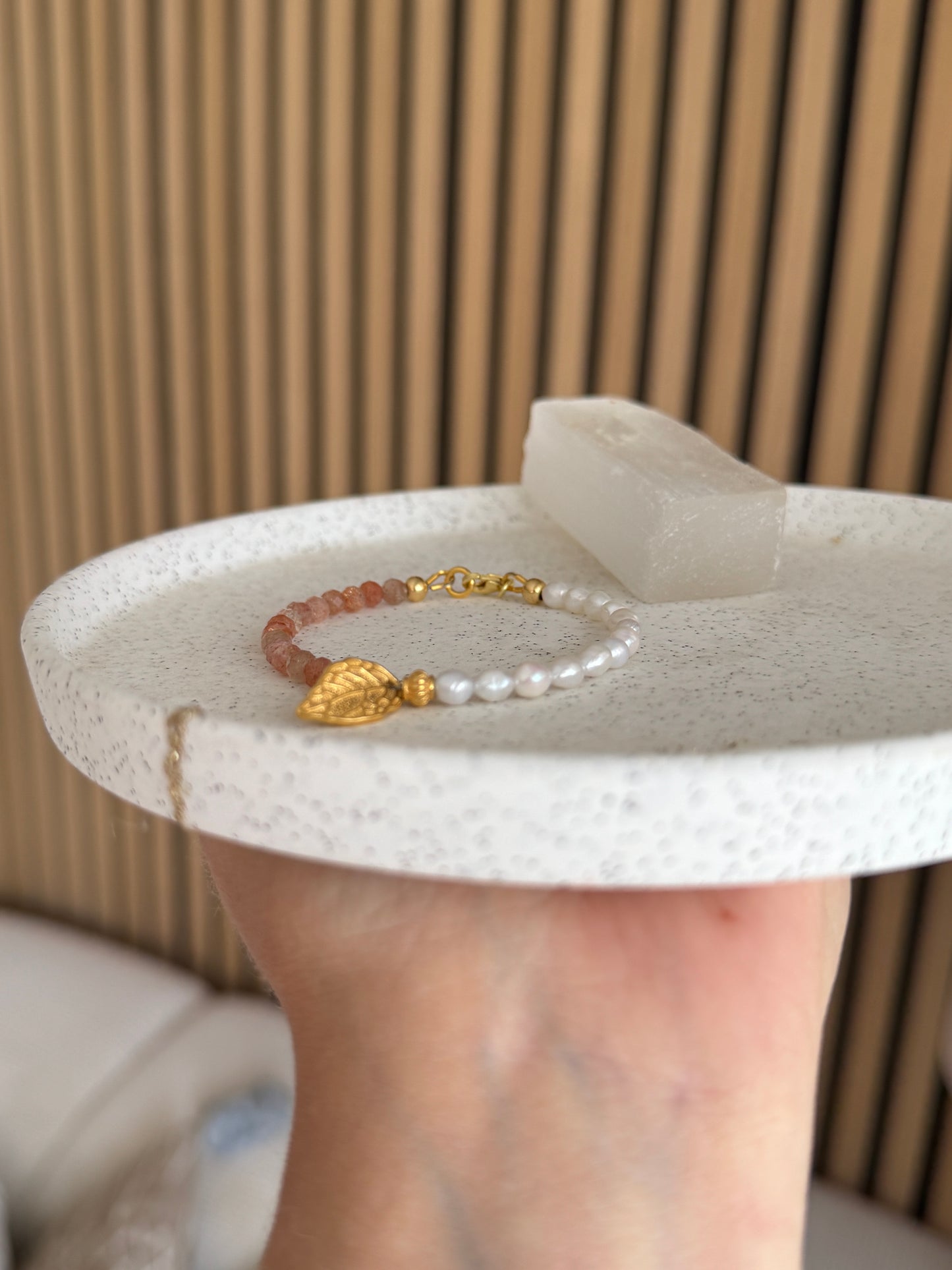 Armband Sommerkind Sonnenstein x Süßwasserperle