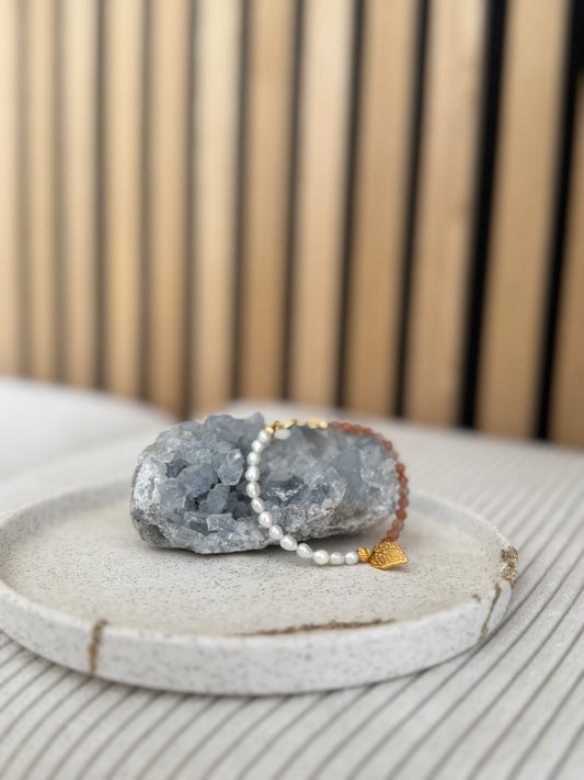Armband Sommerkind Sonnenstein x Süßwasserperle